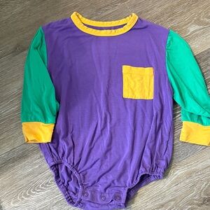 Colorful Baby Onesie with Pocket